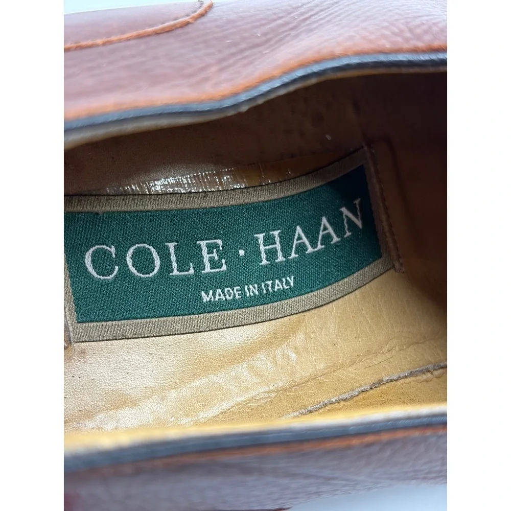 Cole Haan Mens Brown Leather Split Toe Derby Lace Up Dress Shoes Size 10 B